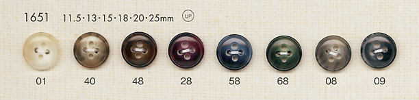 1651 Adult Elegant 4-hole Polyester Button DAIYA BUTTON