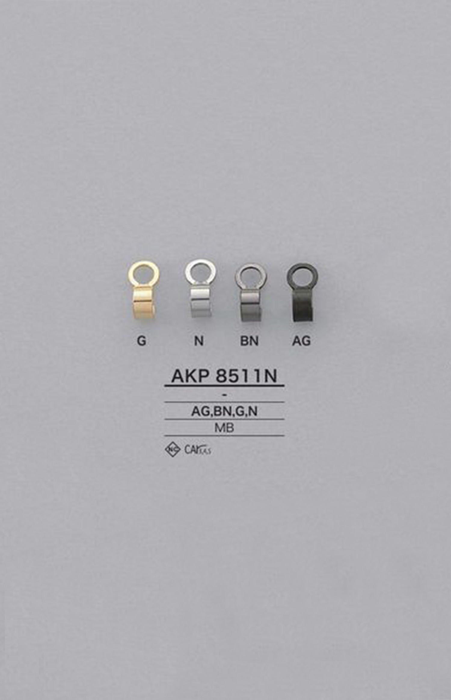 AKP8511N Brass Zipper Point (Pull Tab) IRIS
