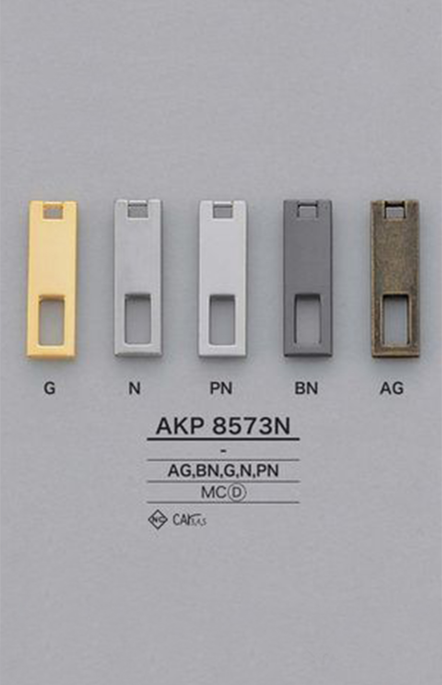 AKP8573N Square Zipper Point (Pull Tab) IRIS