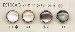 ES108AG Elegant Shell-like Polyester Buttons For Shirts And Blouses DAIYA BUTTON