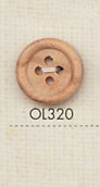 OL320 Natural Material Wood 4-hole Button DAIYA BUTTON