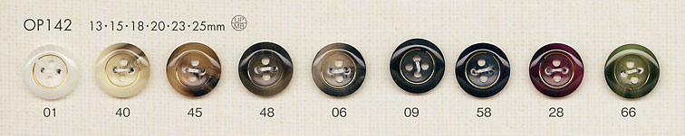 OP142 Elegant Buffalo-like 4-hole Polyester Button DAIYA BUTTON