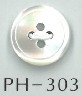 PH303 4-hole Shell Shell Button With Thin Border Sakamoto Saji Shoten