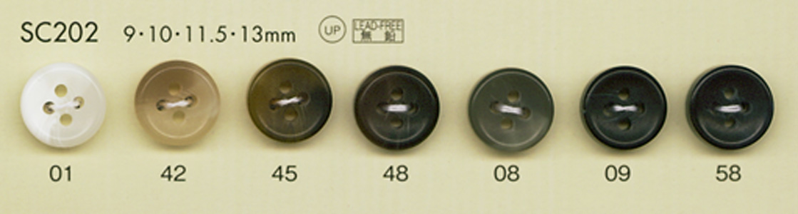 SC202 DAIYA BUTTONS Impact Resistant HYPER DURABLE &quot;&quot; Series Buffalo-like Polyester Button &quot DAIYA BUTTON