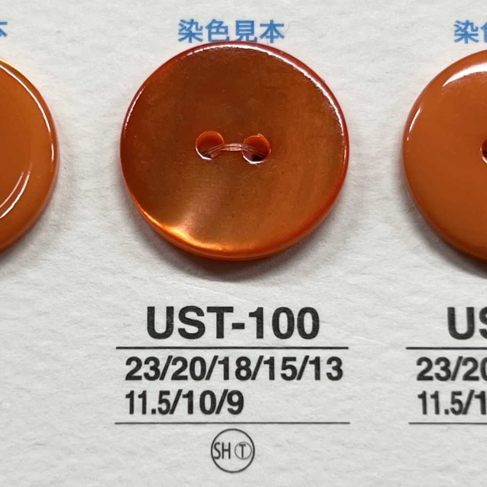 USB100 Natural Dyed Material, Mother Of Pearl Shell, 2 Holes On The Front, Glossy Buttons IRIS
