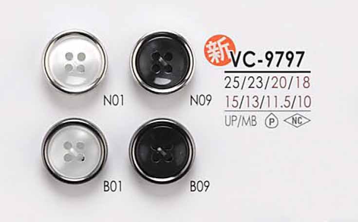 VC9797 Shell-style Cap And Close Post Button For Dyeing IRIS