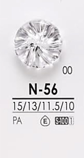 N56 Diamond Cut Button For Dyeing IRIS