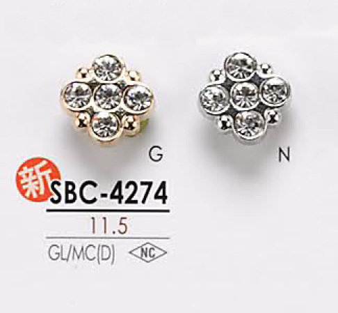 SBC4274 Crystal Stone Button IRIS