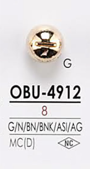 OBU4912 Screw Motif Metal Button IRIS