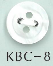 KBC-8 BIANCO SHELL 4 Hole Center Hollow Shell Button Sakamoto Saji Shoten