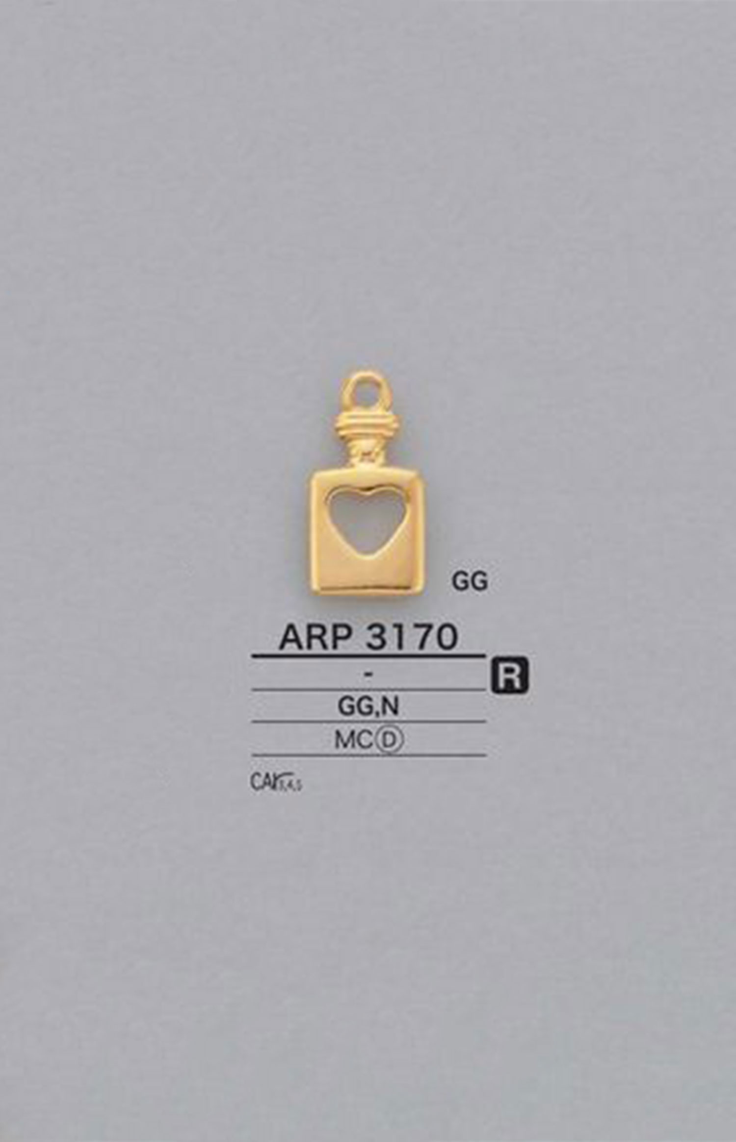 ARP3170 Heart Zipper Point (Pull Tab) IRIS