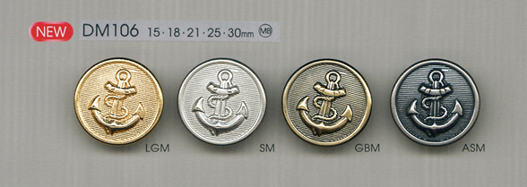 DM106 Ikari Pattern Metal Button For Jacket DAIYA BUTTON