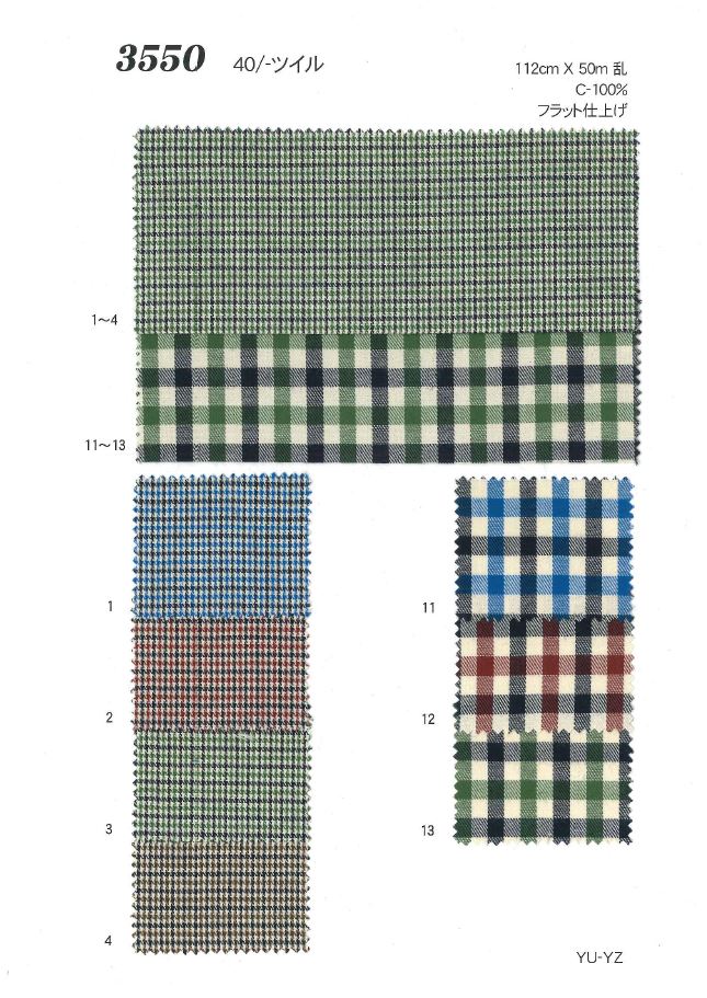 3550 Twill Check[Textile / Fabric] Ueyama Textile