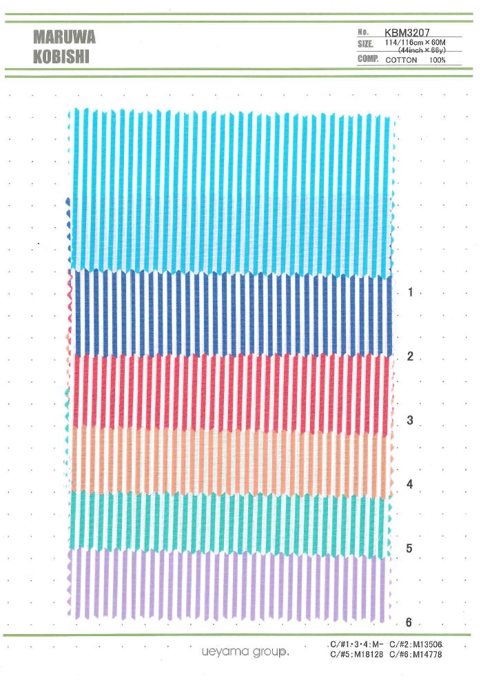 KBM3207 Yarn Dyed London Stripe[Textile / Fabric] Ueyama Textile