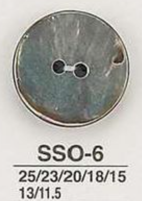 SSO6 Natural Material Shell 2 Holes Glossy Button IRIS