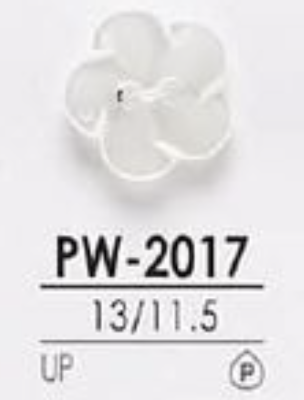 PW2017 Polyester Resin Front Hole 2 Holes, Glossy Button IRIS