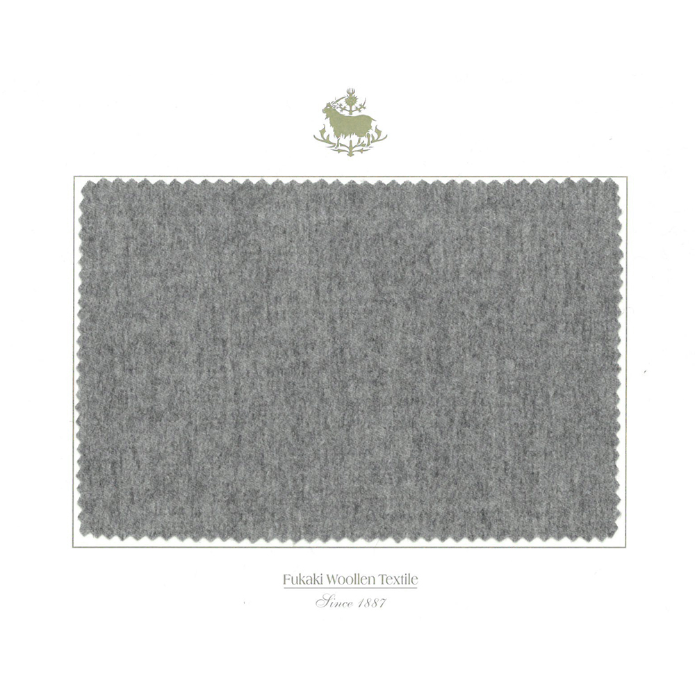 5133 Fukaki Woolen Light Beaver Cashmere Textile Made In Japan FUKAKI