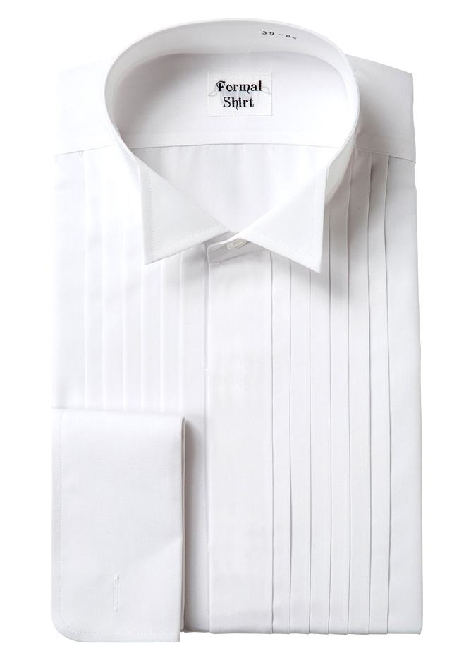 ST-1000 Formal Shirt For Tuxedo, Wing Collar Shirt, Pleated Chest, White Wings[Formal Accessories] Yamamoto(EXCY)
