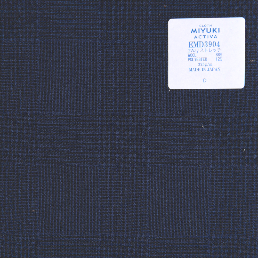 EMD3904 Natural Stretch Line Activa 2 Way Stretch Seersucker Navy Blue[Textile] Miyuki Keori (Miyuki)