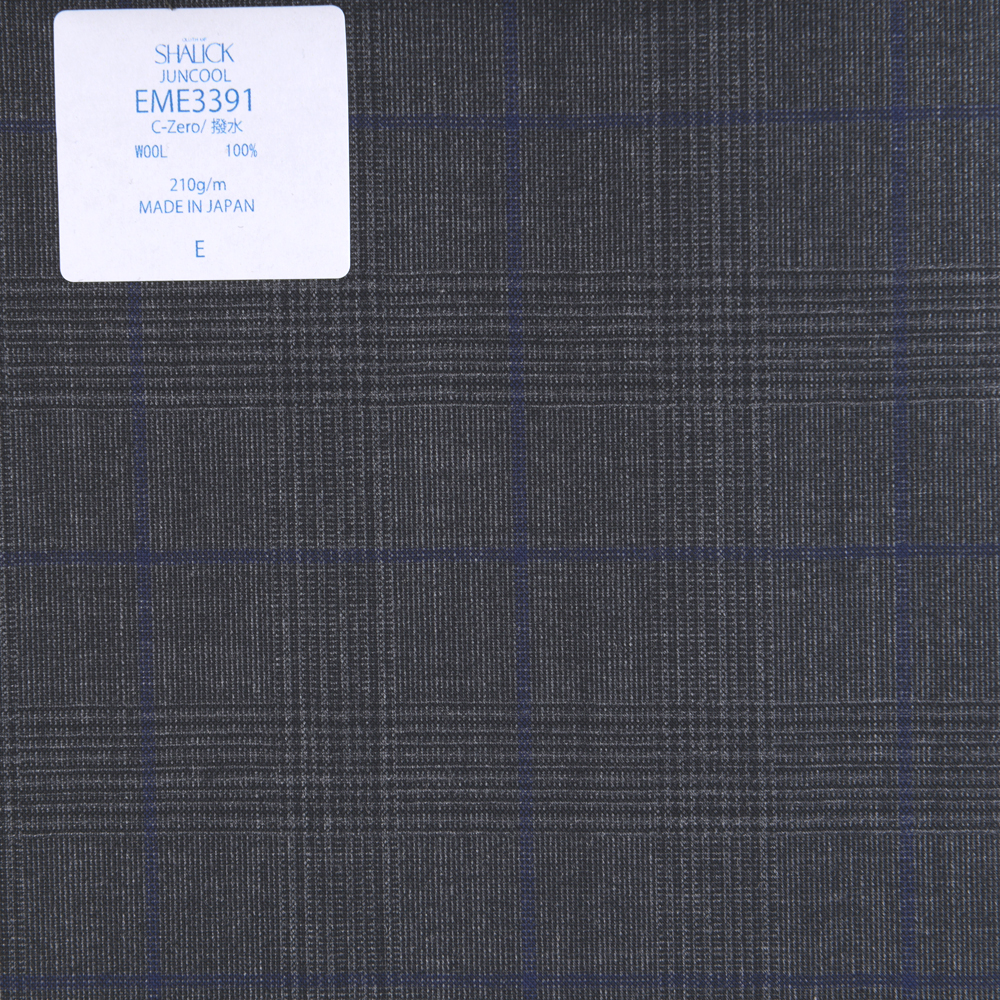 EME3391 Japanese Summer Clothing Sharick Series Juncourt Glen Check Gray X Blue Pane[Textile] Miyuki Keori (Miyuki)