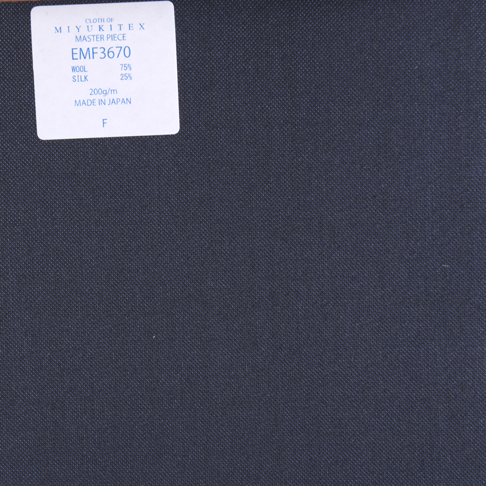 EMF3670 Masterpiece Collection Mulberry Silk Series Plain Navy Blue[Textile] Miyuki Keori (Miyuki)