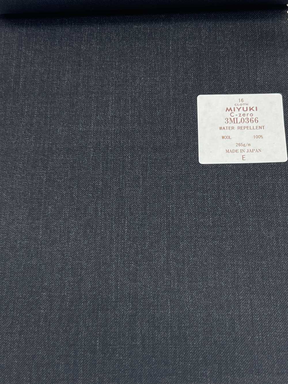 3ML0366 Comfort Sea Zero WATER REPELLENT Twill Plain Charcoal Sky Gray[Textile] Miyuki Keori (Miyuki)