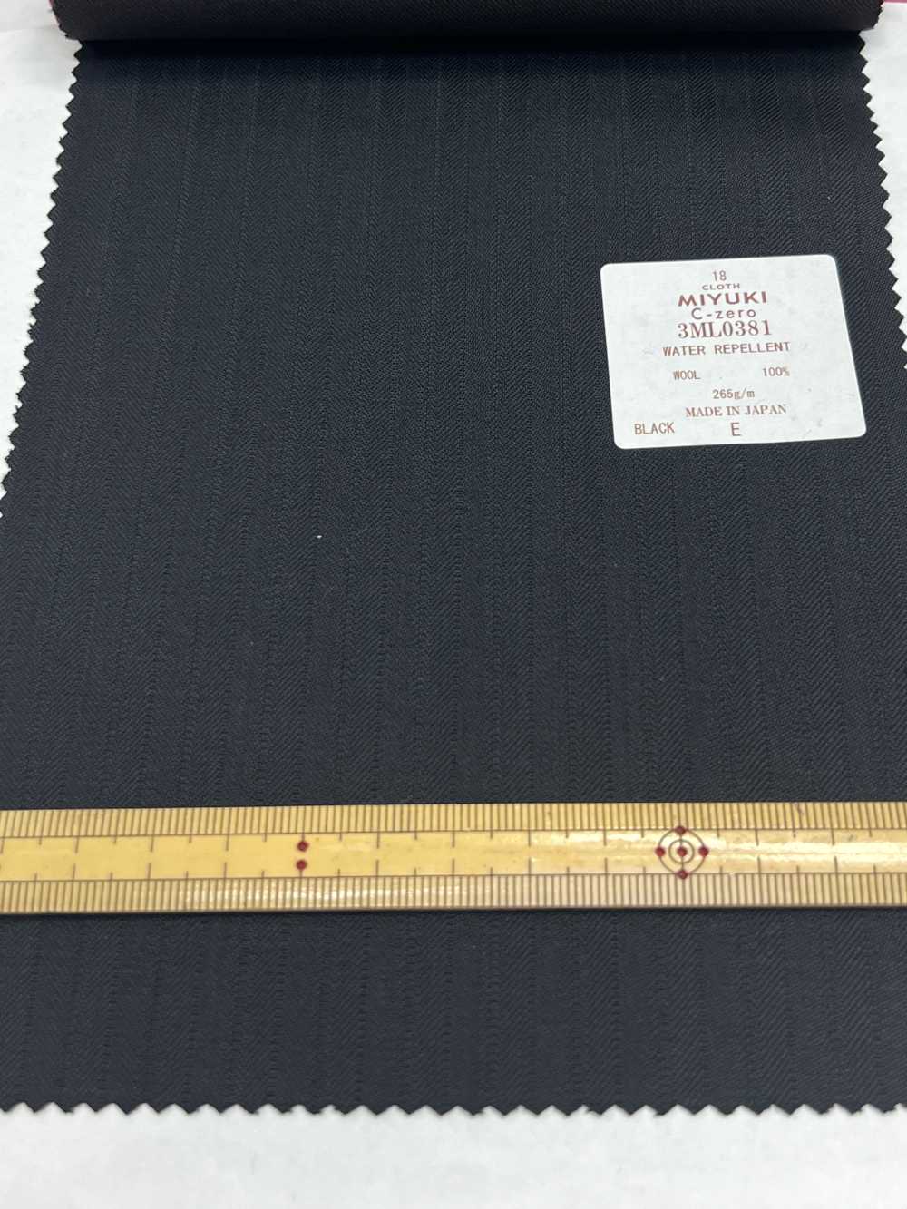 3ML0381 COMFORT CZERO WATER REPELLENT SHADOW STRIPE BLACK[Textile] Miyuki Keori (Miyuki)