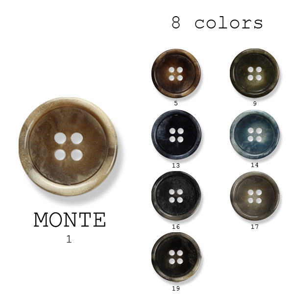 モンテ Polyester Buttons For Suits And Jackets Made In Italy UBIC SRL