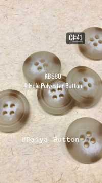 KSB80 Elegant Color Rich 4-hole Polyester Button DAIYA BUTTON Sub Photo