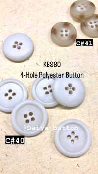 KSB80 Elegant Color Rich 4-hole Polyester Button DAIYA BUTTON Sub Photo