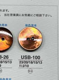USB100 Natural Dyed Material, Mother Of Pearl Shell, 2 Holes On The Front, Glossy Buttons IRIS Sub Photo