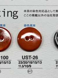 UST26 Natural Material Dyed Takase Shell 2 Front Holes Glossy Button IRIS Sub Photo