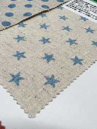 88189 Linen Cotton Linen Canvas Polka Dots Stars Glitter[Textile / Fabric] VANCET Sub Photo
