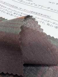 26089 Yarn-dyed Organic Cotton Airy Lawn Dark Check Washer Processing[Textile / Fabric] SUNWELL Sub Photo