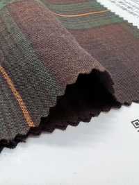 26089 Yarn-dyed Organic Cotton Airy Lawn Dark Check Washer Processing[Textile / Fabric] SUNWELL Sub Photo