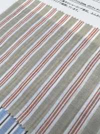 35463 Yarn Dyed 60s Organic Cotton Shirring Marine Stripe[Textile / Fabric] SUNWELL Sub Photo