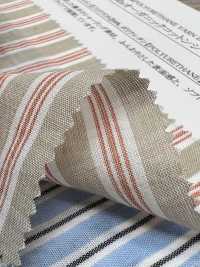 35463 Yarn Dyed 60s Organic Cotton Shirring Marine Stripe[Textile / Fabric] SUNWELL Sub Photo