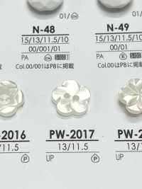 PW2017 Polyester Resin Front Hole 2 Holes, Glossy Button IRIS Sub Photo