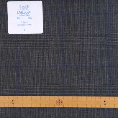 EME3391 Japanese Summer Clothing Sharick Series Juncourt Glen Check Gray X Blue Pane[Textile] Miyuki Keori (Miyuki) Sub Photo