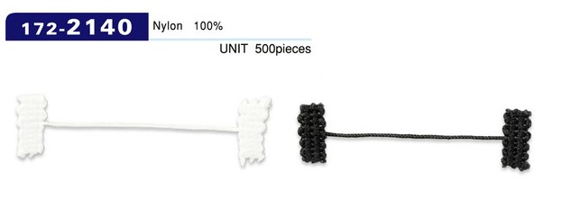 172-2140 Button Loop Lining Stopper Braided Cord Type Overall Length 52mm (500 Pieces)[Button Loop Frog Button] DARIN