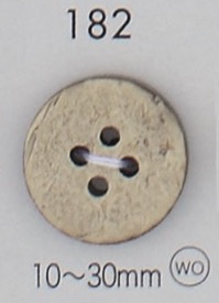 182 Natural Wood 2-hole Button