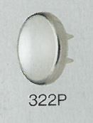 322P Pearl Top Parts Knit Hook Standard Type 12mm[Press Fastener/ Eyelet Washer] Morito