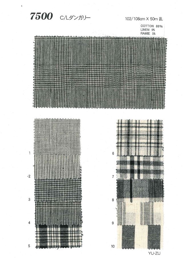 7500 Linen Dungaree[Textile / Fabric] Ueyama Textile