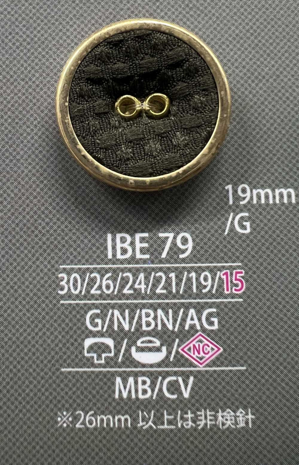 IBE79 Eyelet Cloth Button IRIS