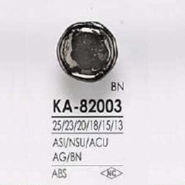 KA82003 ABS Resin Rectangle Ring Half-ring Shank Button IRIS