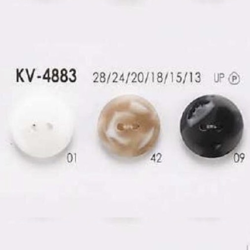 KV4883 Polyester Resin Two-hole Button IRIS