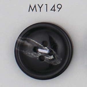 MY149 Polyester Resin Bordered 4-hole Button DAIYA BUTTON