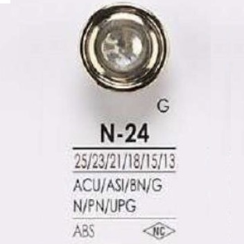 N24 ABS Resin Rectangle Ring Half-ring Shank Button