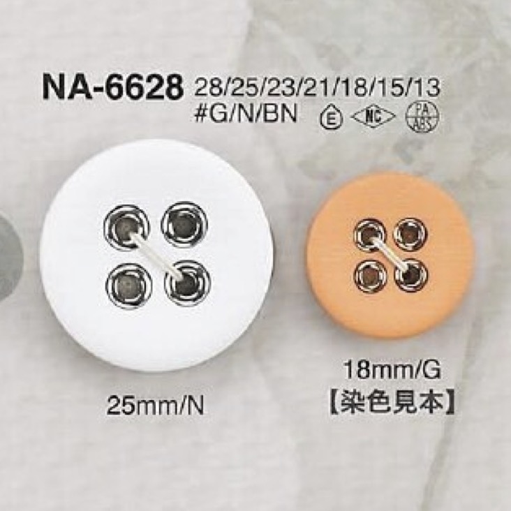 NA6628 Nylon Resin/ABS Resin 4-hole Button IRIS