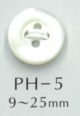 PH5 4-hole Bordered Shell Button Sakamoto Saji Shoten